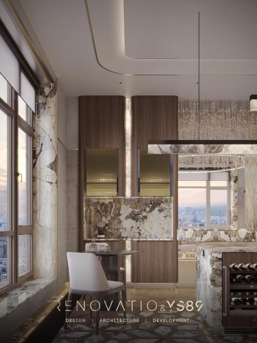 Projects - Apartment Interior Design - 176 Sq.m. Modern Classic With Patagonian Elements - A photo  12