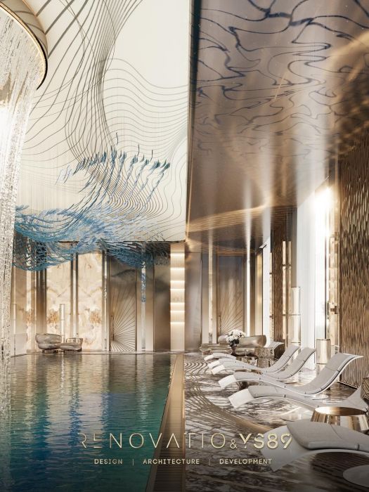 Projects - Interior Design Of Houses - In-House Spa With Gym, Swimming Pool - A photo  17