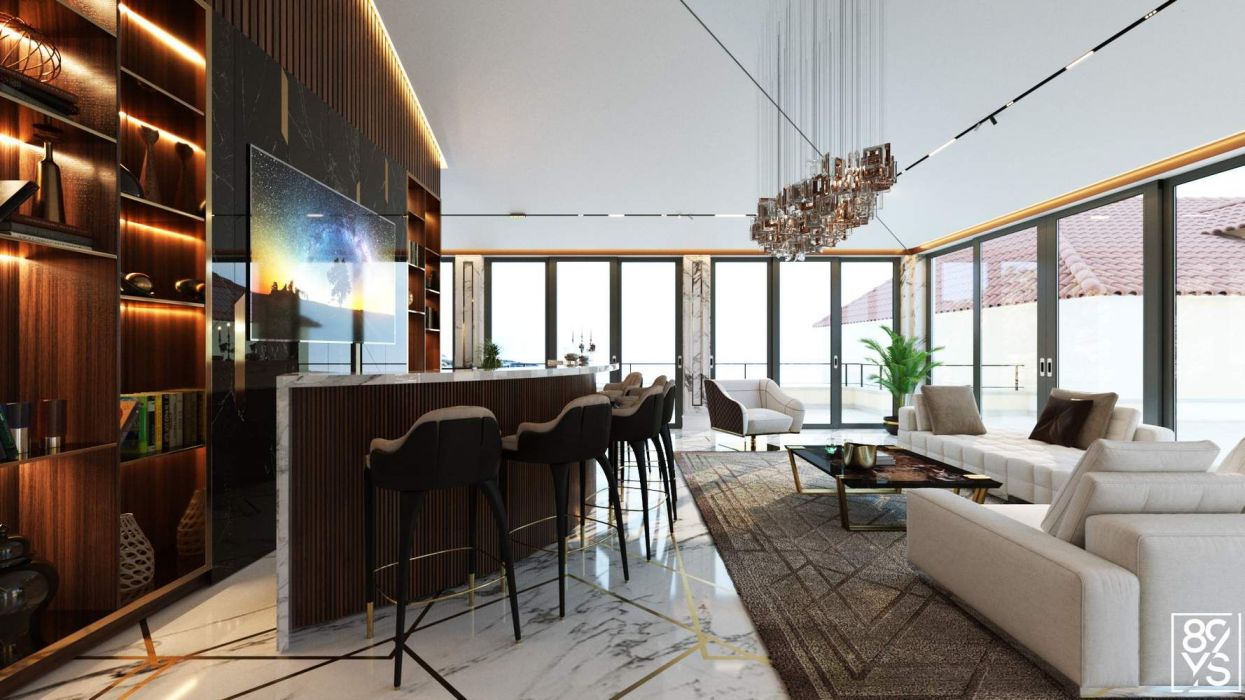 Projects - Interior Design Of Houses - Cannes 2000 Sq.m. - A photo  12