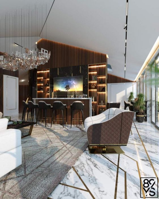 Projects - Interior Design Of Houses - Cannes 2000 Sq.m. - A photo  14
