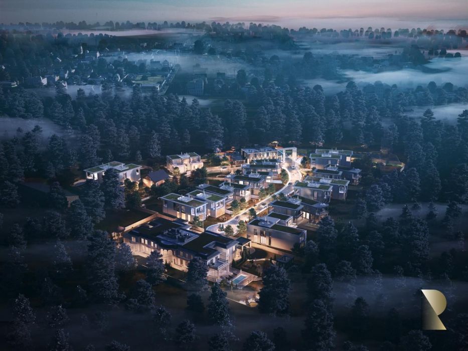 Projects - Cottage Townships - Cottage Town Elysium - View From Above - A photo  1