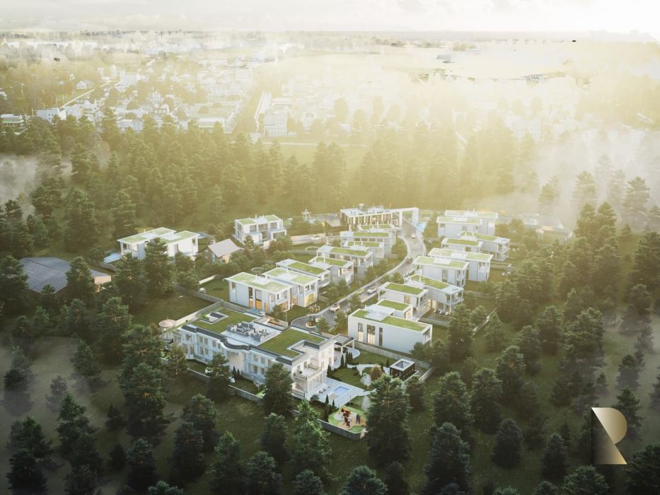 Projects - Cottage Townships - Cottage Town Elysium - View From Above - A photo  3